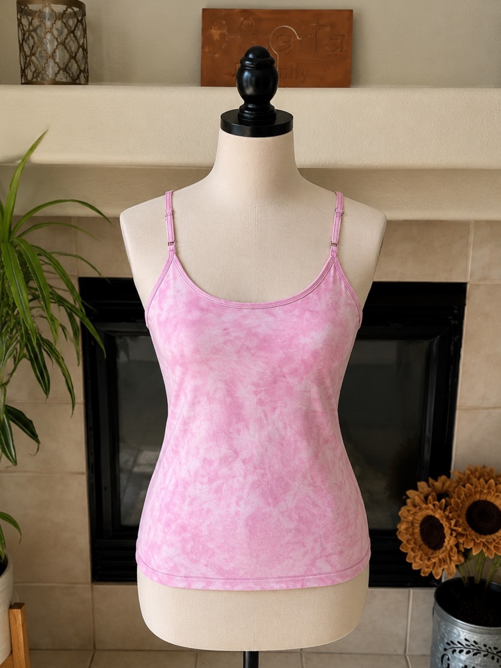 Latitude Freedom of Action Women’s Y2K Pink Tie-Dye Cami Tank VTG Top Sz Medium